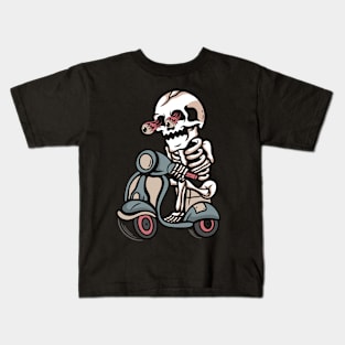 Scooter skull Kids T-Shirt